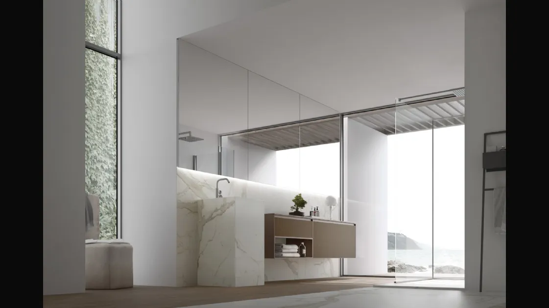 Lavabo monolite Free in marmo di Arcom