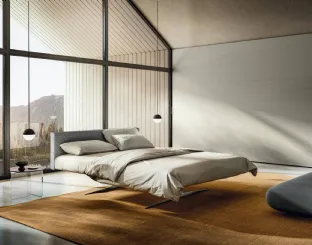 Letto con testiera imbottita Steel 1701 di Lago