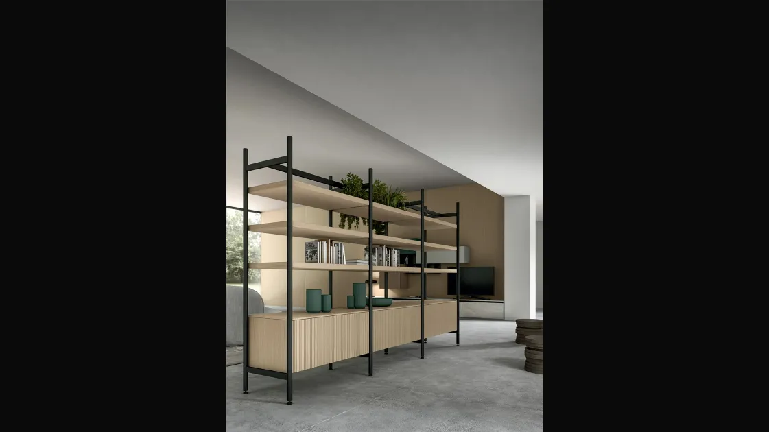 Libreria divisoria Living Glass di Arredo3