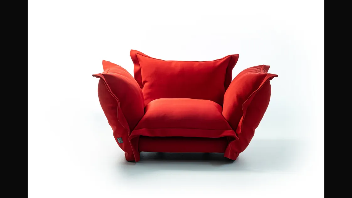 Poltrona in tessuto imbottito High Cloud di Moroso