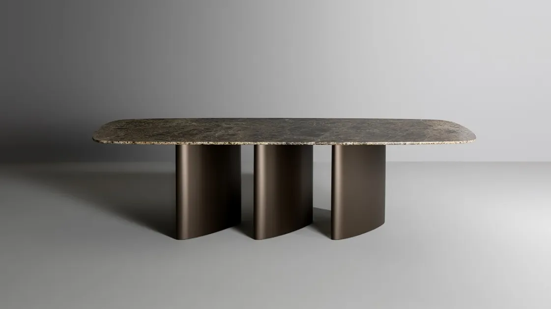 Tavolo Louver Table con top in ceramica di Bonaldo