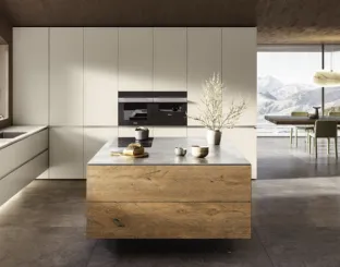 Cucina Design in laccato con isola in legno 36e8 Cut Project 2826 di Lago