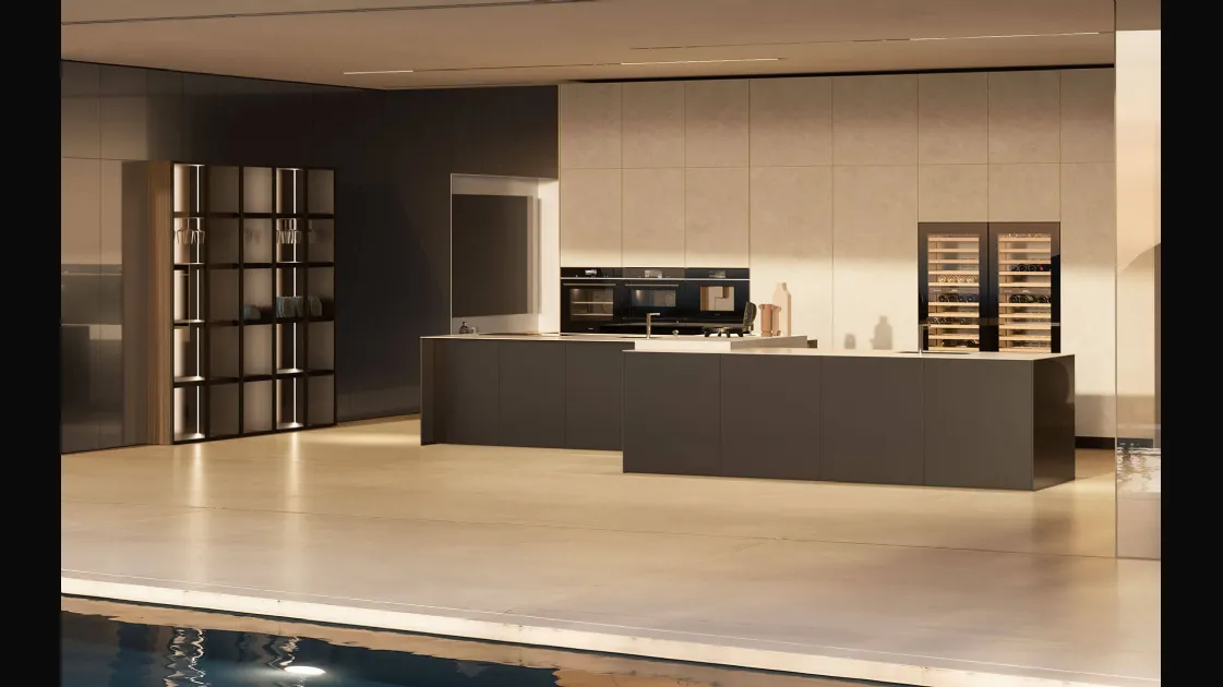 Cucina Design Aspen con isola di Doimo Cucine