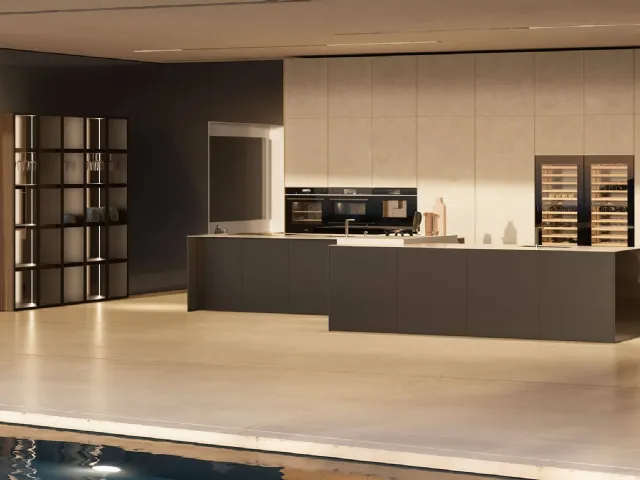 Cucina Design Aspen con isola di Doimo Cucine