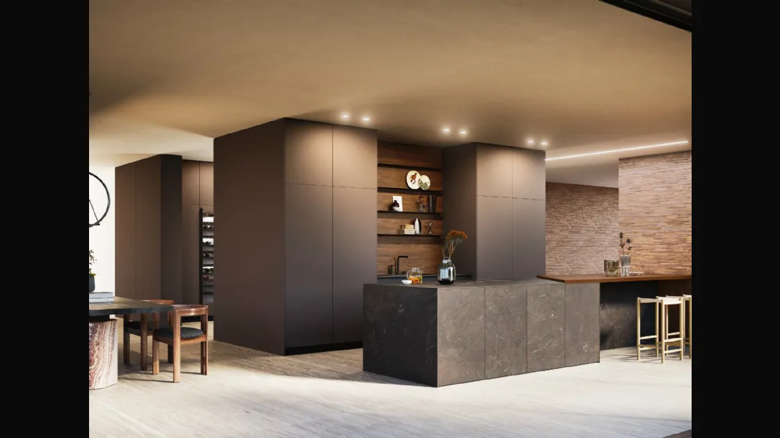 Cucina Design con penisola Aspen D23 di Doimo Cucine