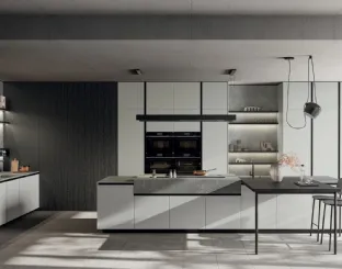 Cucina Moderna con isola Glass 2|0 03 di Arredo3